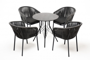 MR1001650 обеденная группа на 4 персоны, круглый стол, цвет «серый гранит»